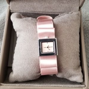 BCBG pink satin ribbon watch